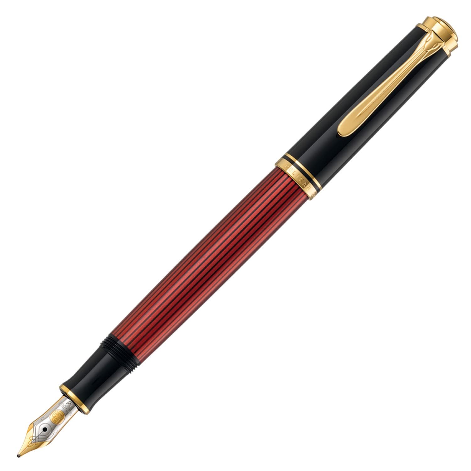 Pelican M400 Fountain Pen Medium Point Bordeaux Souverlane - Premium Writing Instrument for Professionals, Students & Calligraphy Enthusiasts