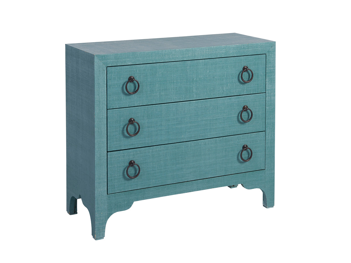 Balboa Island Raffia Hall Chest by Barclay Butera | Stylish Woven Storage for Entryway, Living Room & Bedroom | Model 923 974