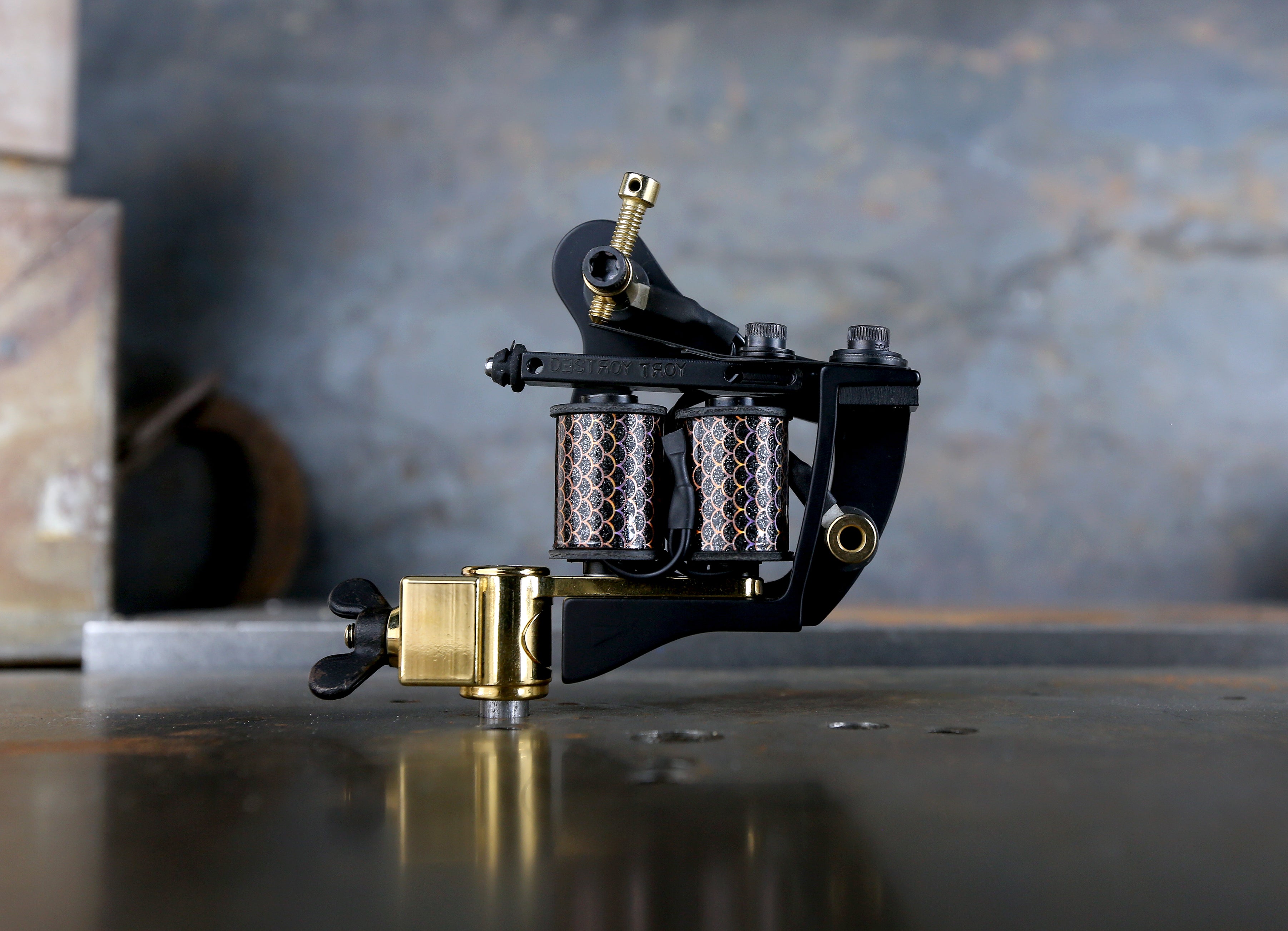 Limited Edition Mike Pike x Destroy Troy Teacup Liner - Black & Gold Design for Coffee & Tea Lovers - Perfect for Home, Office & Gift Giving