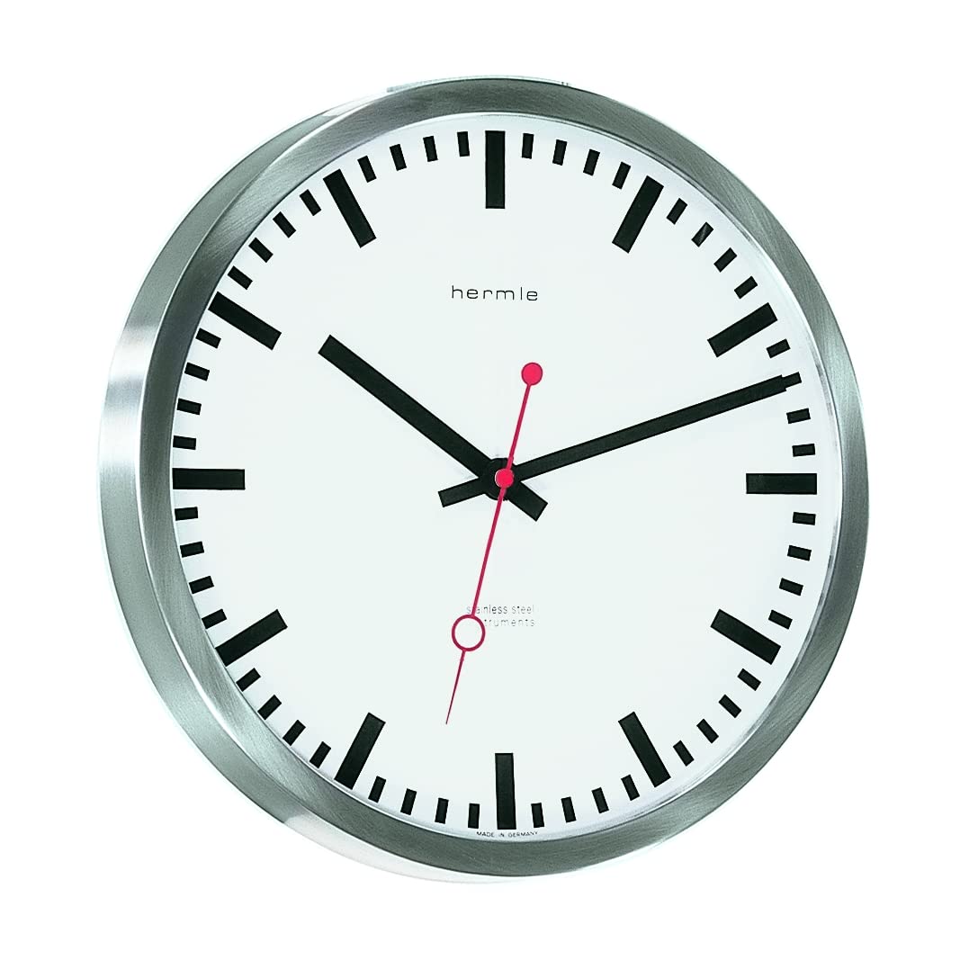 Premium Hermle Wall Clock in Silver - Elegant German Craftsmanship for Living Room, Office & Home Decor