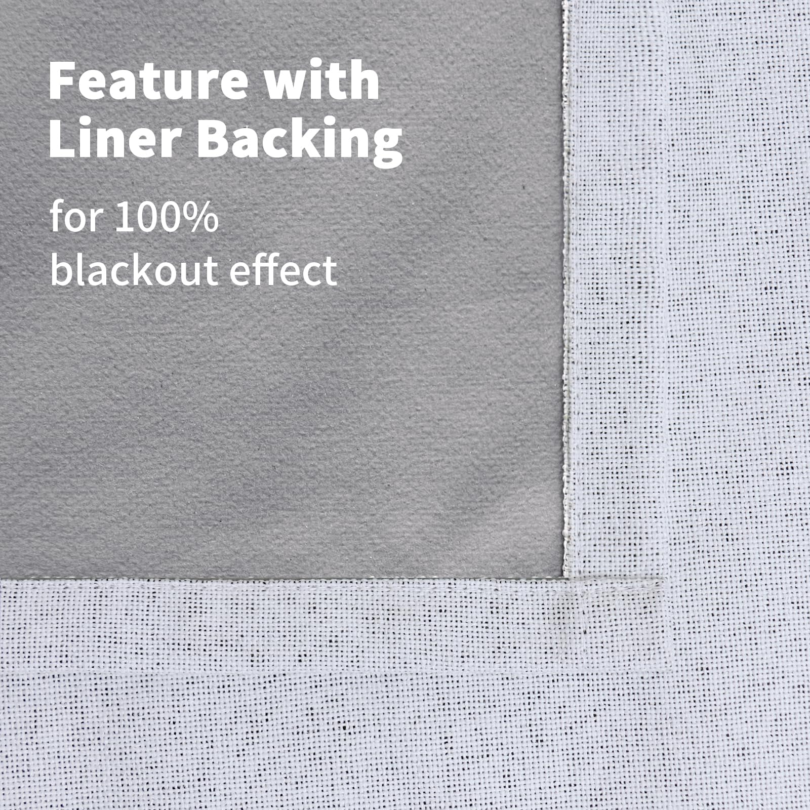 YoungsTex 72 Inch Blackout Curtains - Thermal Insulated Linen Drapes with Grommet Top, Rustic Textured Greyish White (2 Panels, 52x72 Inch) for Living Room & Bedroom - Perfect for Light Blocking, Energy Saving & Home Decor