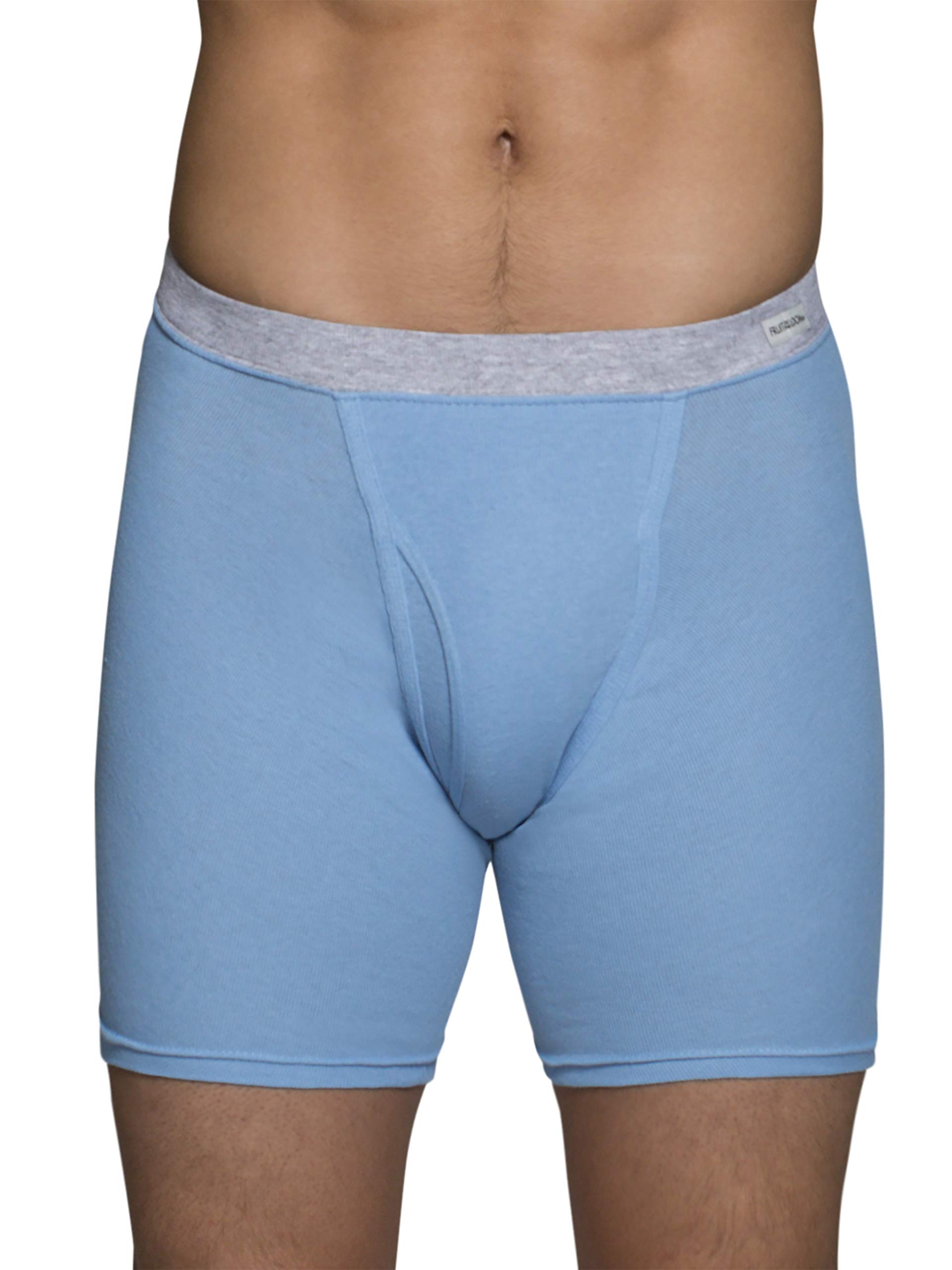 Fruit of the Loom Men's No Ride Up Boxer Briefs - Comfortable Cotton Underwear for Everyday Wear, Workout & Active Lifestyle