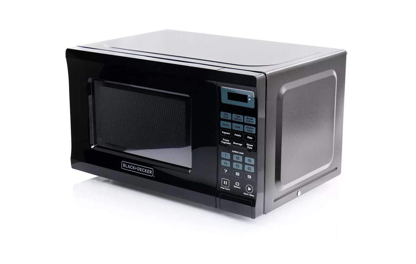 Black & Decker EM720CPI-PMB 700-Watt Compact Microwave Oven, 0.7 Cu. Ft, Black - Perfect for Dorms, Offices & Small Kitchens