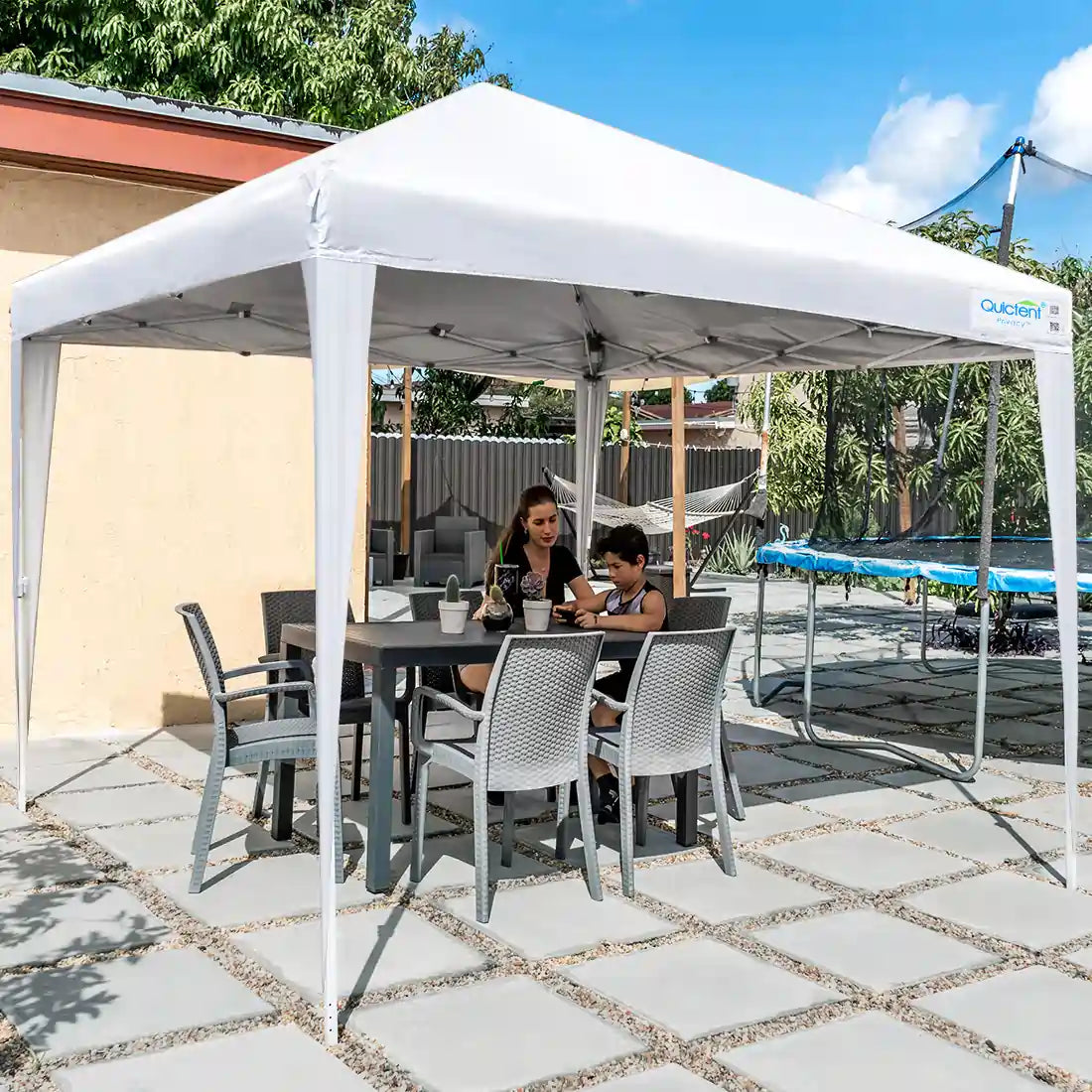 10' x 10' Instant Pop Up Canopy Tent with No Side Walls - Portable Outdoor Shelter for Camping, Beach, Picnics & Backyard Parties