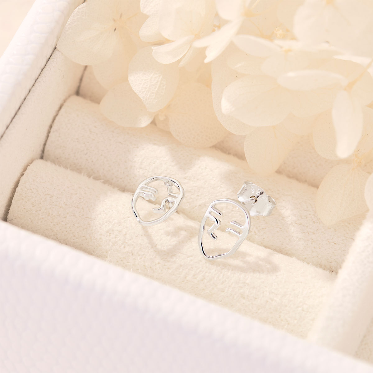 Picasso Stud Earrings - Elegant Cubic Zirconia Studs for Women | Perfect for Everyday Wear, Parties & Gifting
