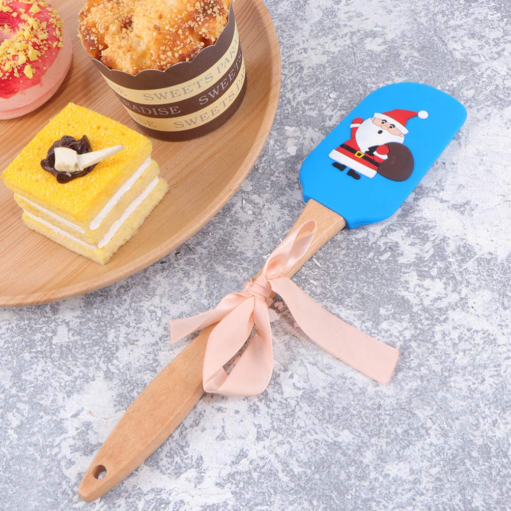 2-Pack Wooden Cake Scrapers - Baking Spatulas for Frosting, Cookies & Pastry - Essential Kitchen Utensils for Bakers & Home Chefs - Perfect for Cake Decorating, Jar Scraping & Baking Accessories