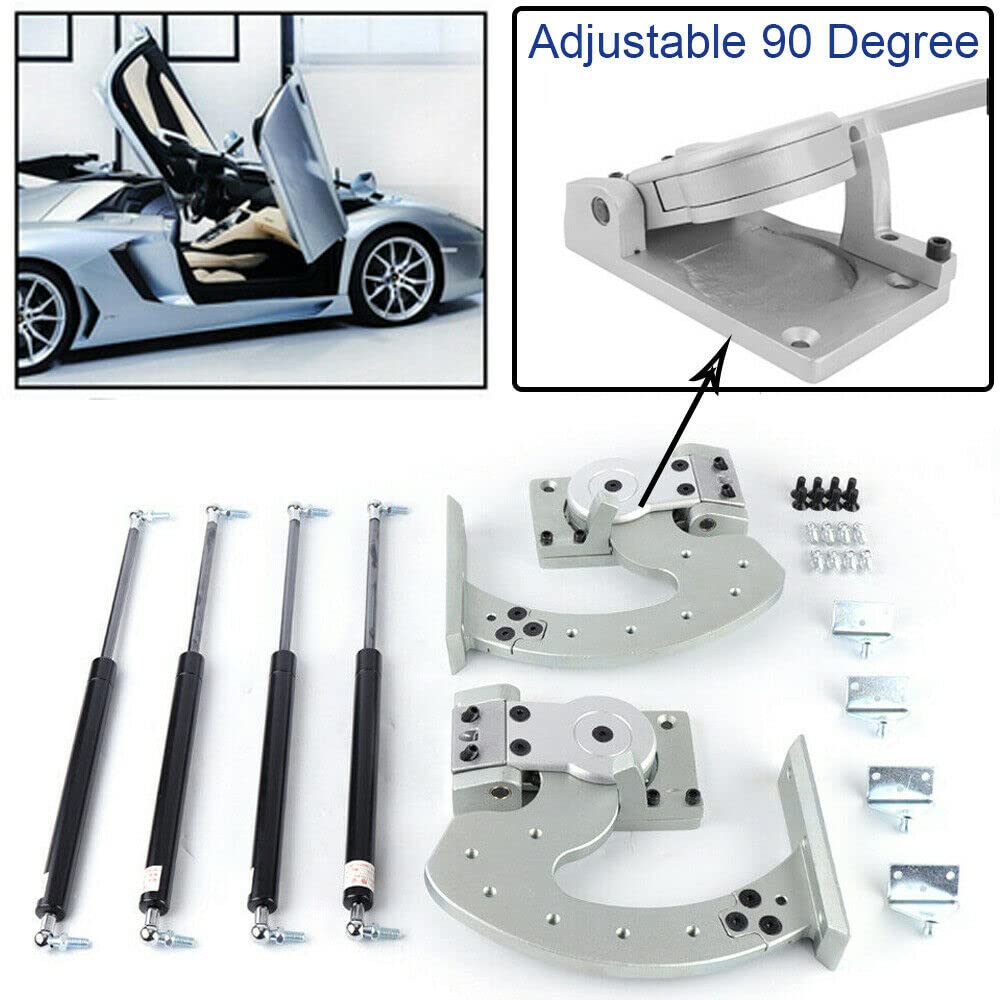Universal Lambo Door Bolt Kit - Gdrasuay 10-Piece Adjustable 90 Degree Vertical Door Hinge Kit for Most Cars | Lamborghini Style Door Conversion | Perfect for Car Shows, Custom Builds & Luxury Vehicle Upgrades