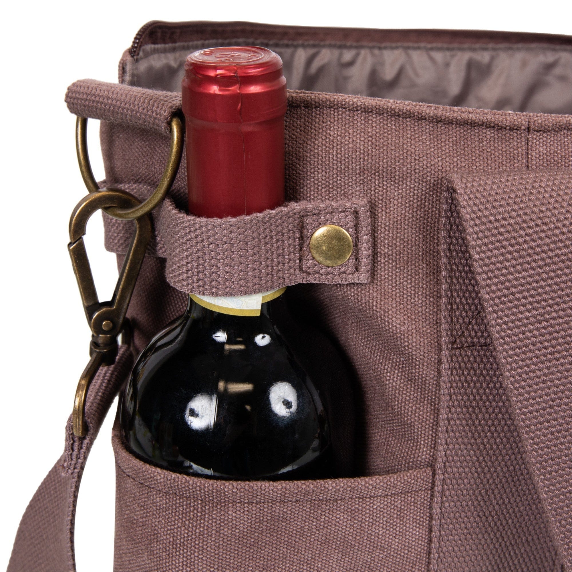 Premium Purple Canvas Temecula Wine and Cheese Tote Bag - Perfect for Picnics, Wine Tasting & Outdoor Gatherings