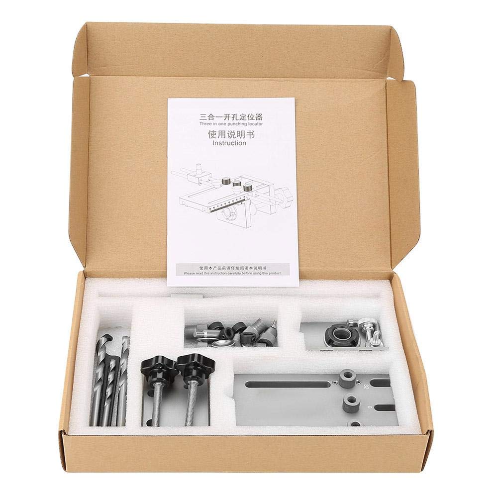 3 in 1 15mm Self-Centering Dowel Jig Kit - Woodworking Drill Guide with 6/8/10mm Bushings & Twist Drill Bits - Perfect for Cabinet Making, Furniture Repair & DIY Wood Joinery Projects