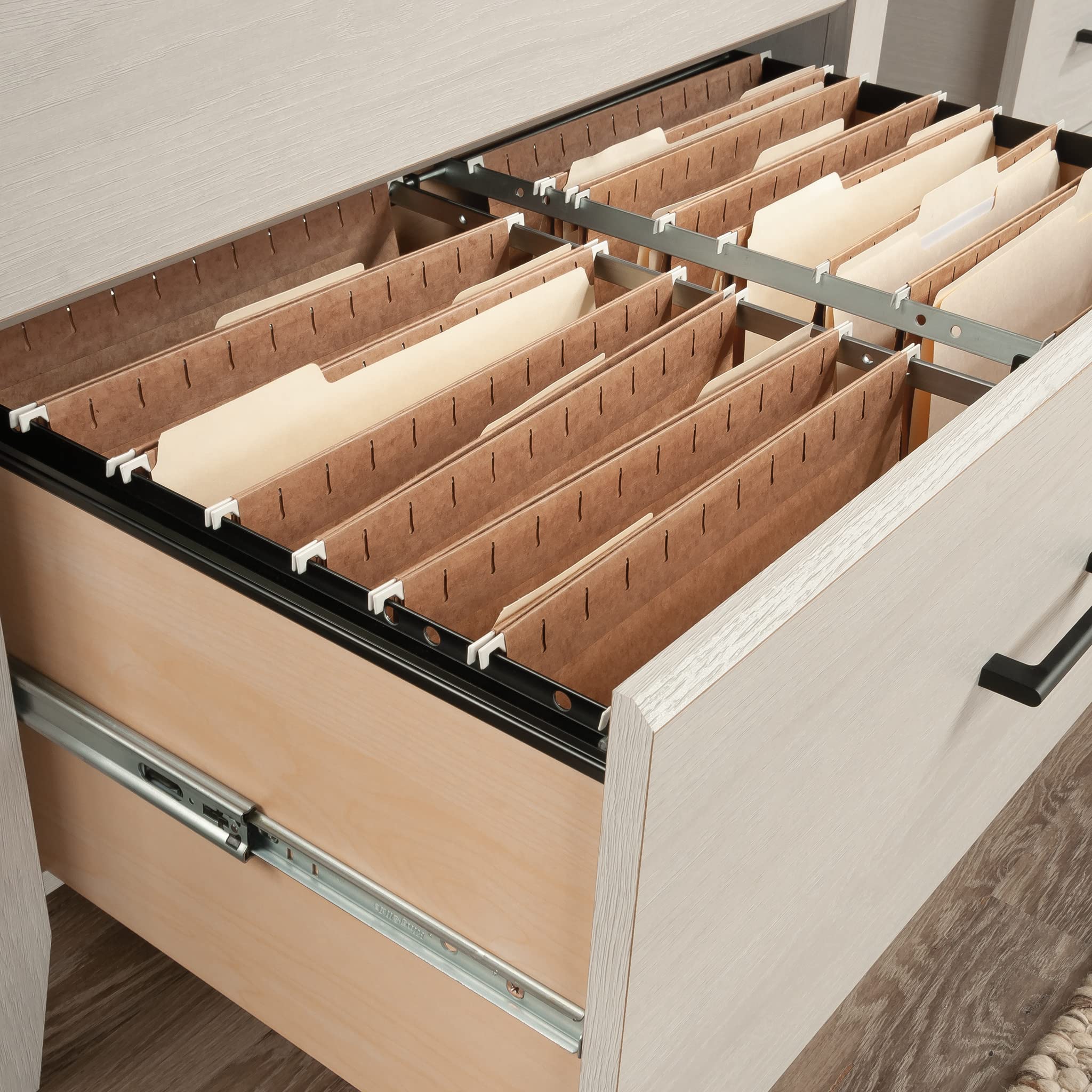 Sauder Summit Station 2-Drawer Lateral File Cabinet - Glacier Oak Finish for Home Office & Workspace Organization
