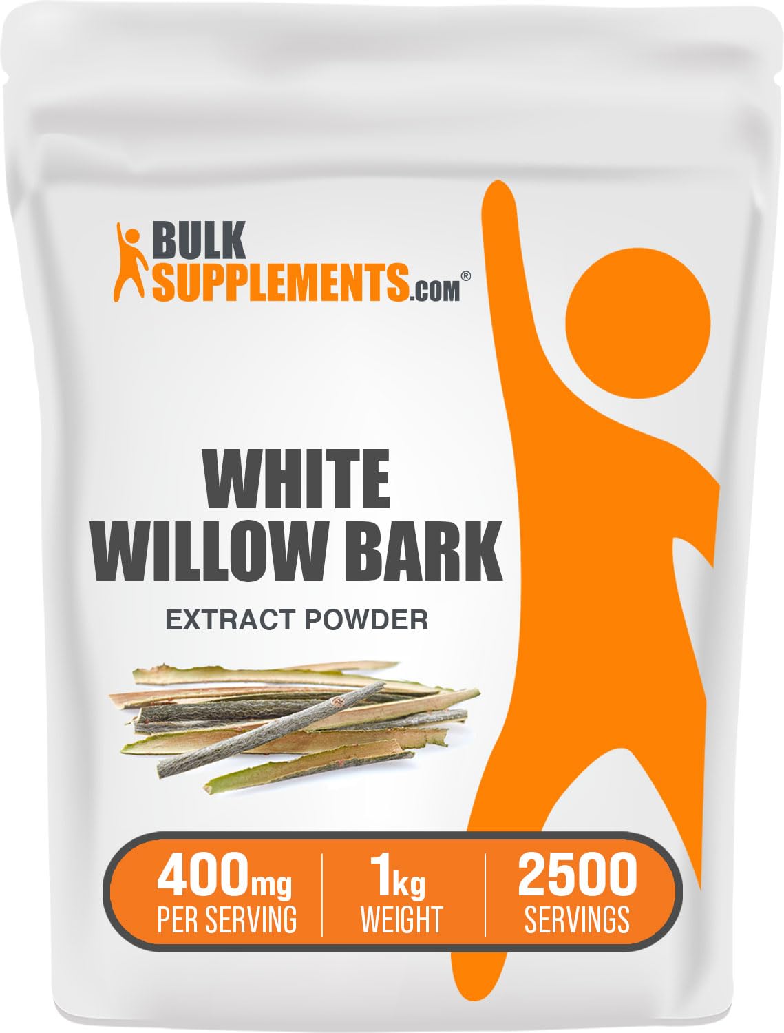 White Willow Bark Extract Powder 1kg (2.2 lbs) | 400mg per Serving | Gluten Free Herbal Supplement | Natural Pain Relief & Anti-Inflammatory | for Tea, Capsules & Wellness Recipes