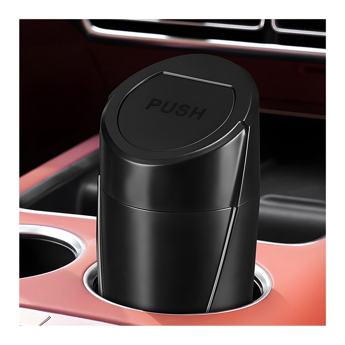 Leakproof Car Trash Can with Lid - Mini Vehicle Side Door Cup Holder Garbage Bin, Portable Multipurpose Organizer for Car, Home & Office Use (Black) | Perfect for Road Trips, Commuting & Workspace Organization