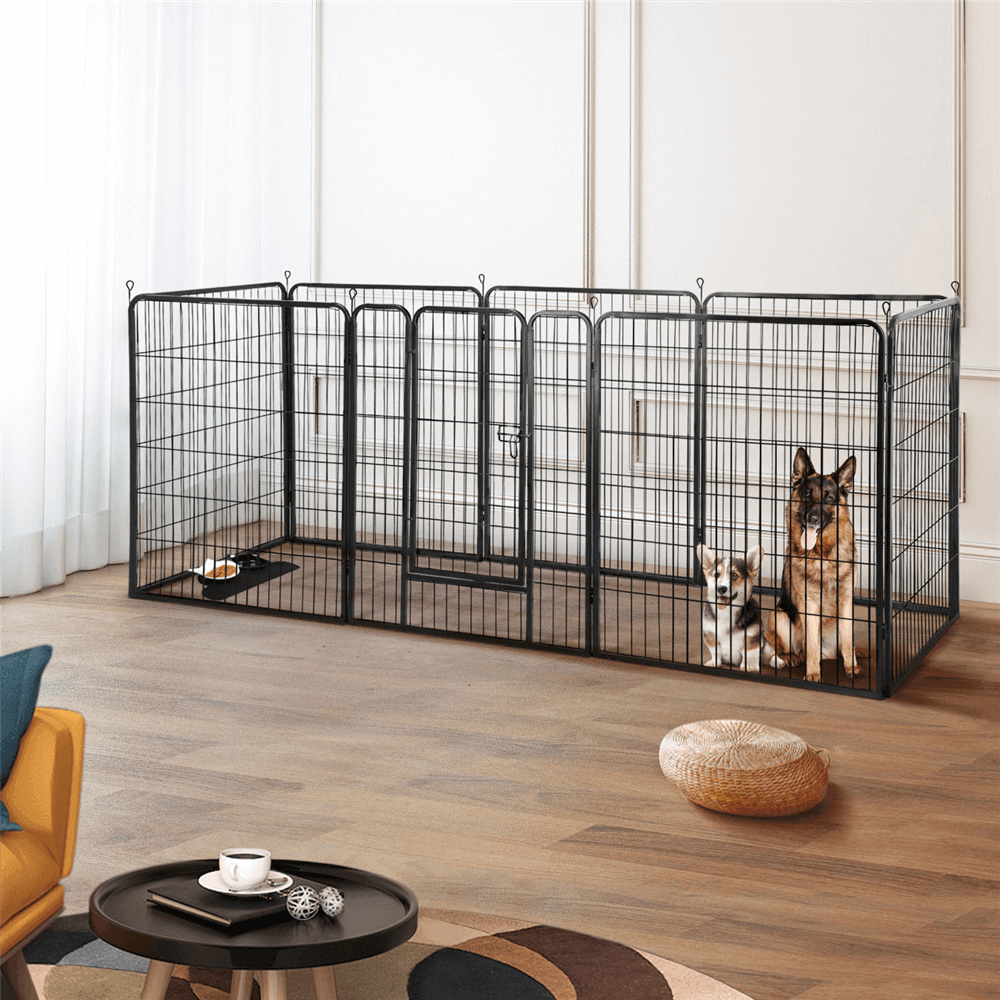 Yaheetech 40 Inch 8-Panel Dog Playpen - Portable Pet Fence for Indoor/Outdoor Use, Puppy Crate & Training Pen - Perfect for Backyard, Kennel, or Travel