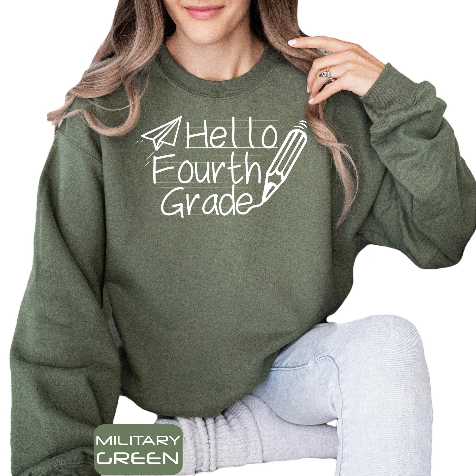 4th Grade Teacher T-Shirt - Back to School Graphic Tee for Women & Men - First Day of School Outfit - Casual Comfort Fit Cotton Shirt - Perfect for Classroom, Teacher Appreciation & School Events