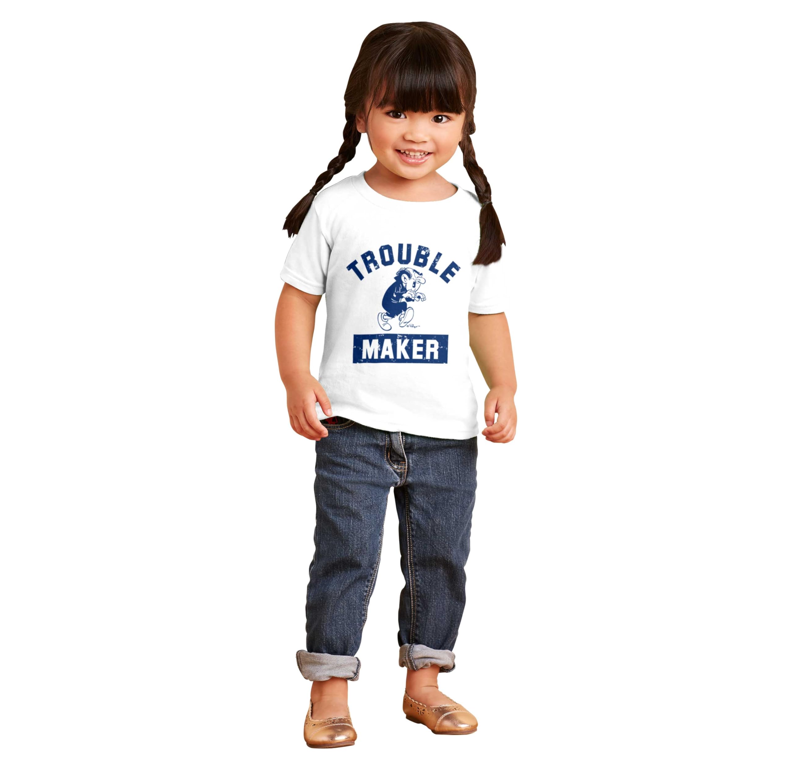 Smurfs Trouble Maker Gargamel Funny Graphic T-Shirt for Toddler Boys & Girls | Cartoon Character Cotton Tee for Kids Playtime & Costume Parties