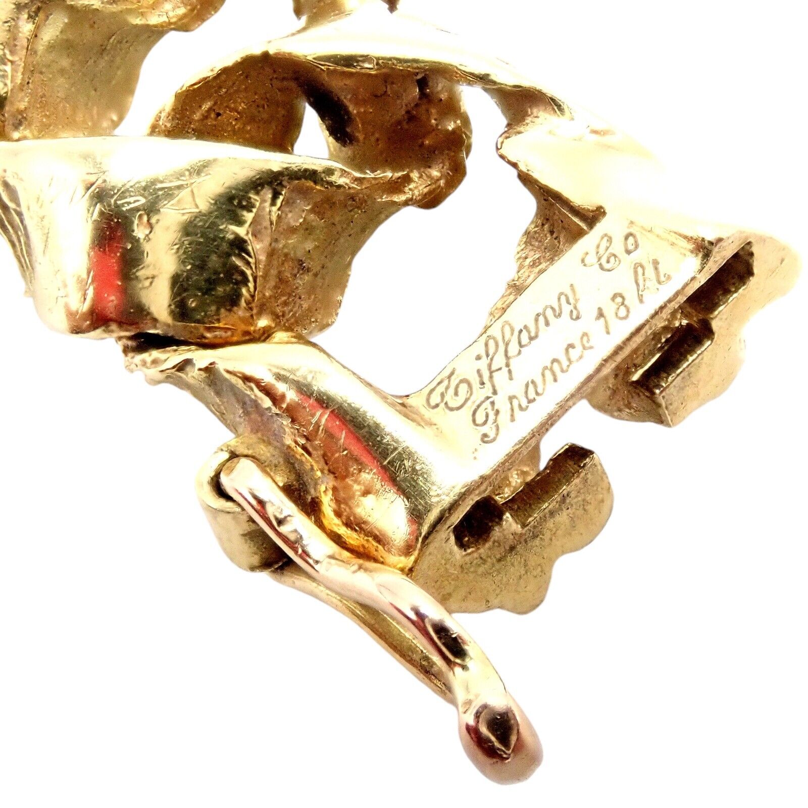Authentic Vintage Tiffany & Co 18k Yellow Gold France Ribbon Curb Bracelet from 1987 - Luxury Jewelry Gift for Women, Perfect for Anniversaries & Special Occasions