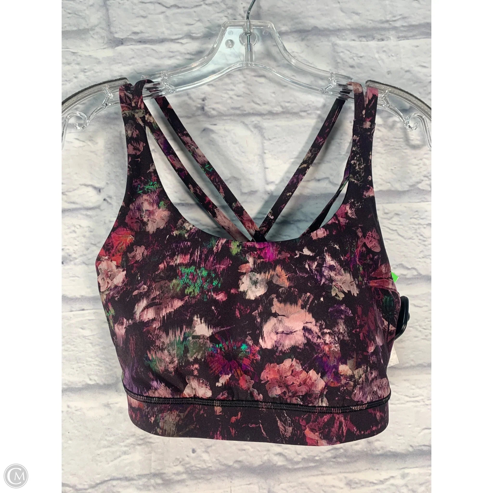 Lululemon Green & Purple Athletic Sports Bra for Women - Medium Size - Perfect for Yoga, Running & Gym Workouts