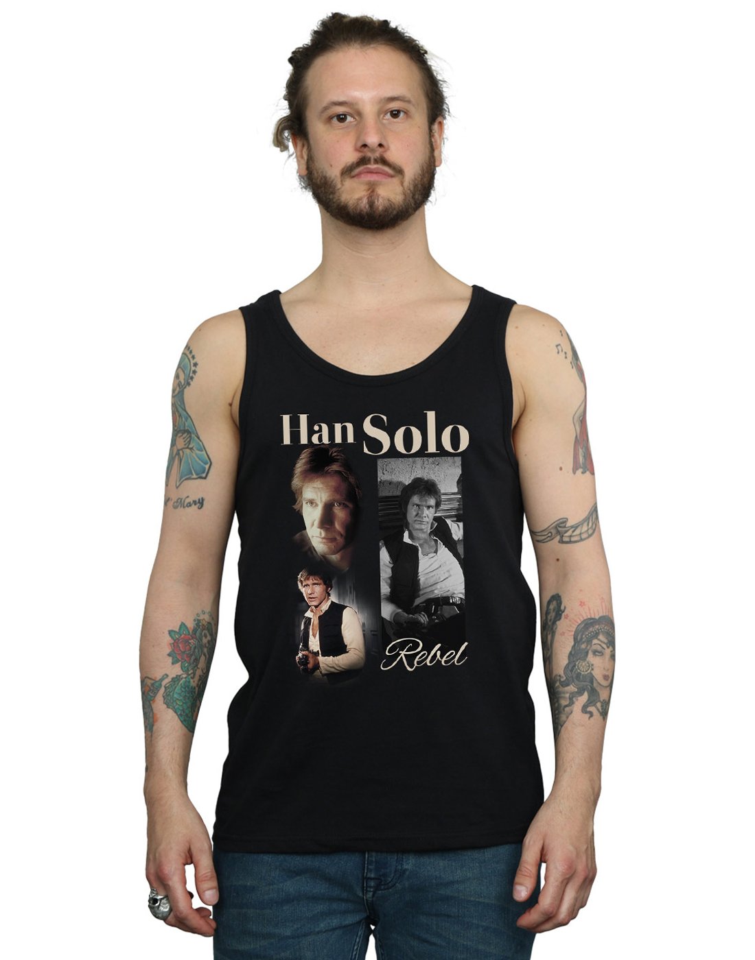 Star Wars Han Solo Vintage 90s Style Men's Tank Top - Cool Graphic Tee for Cosplay, Halloween & Casual Wear