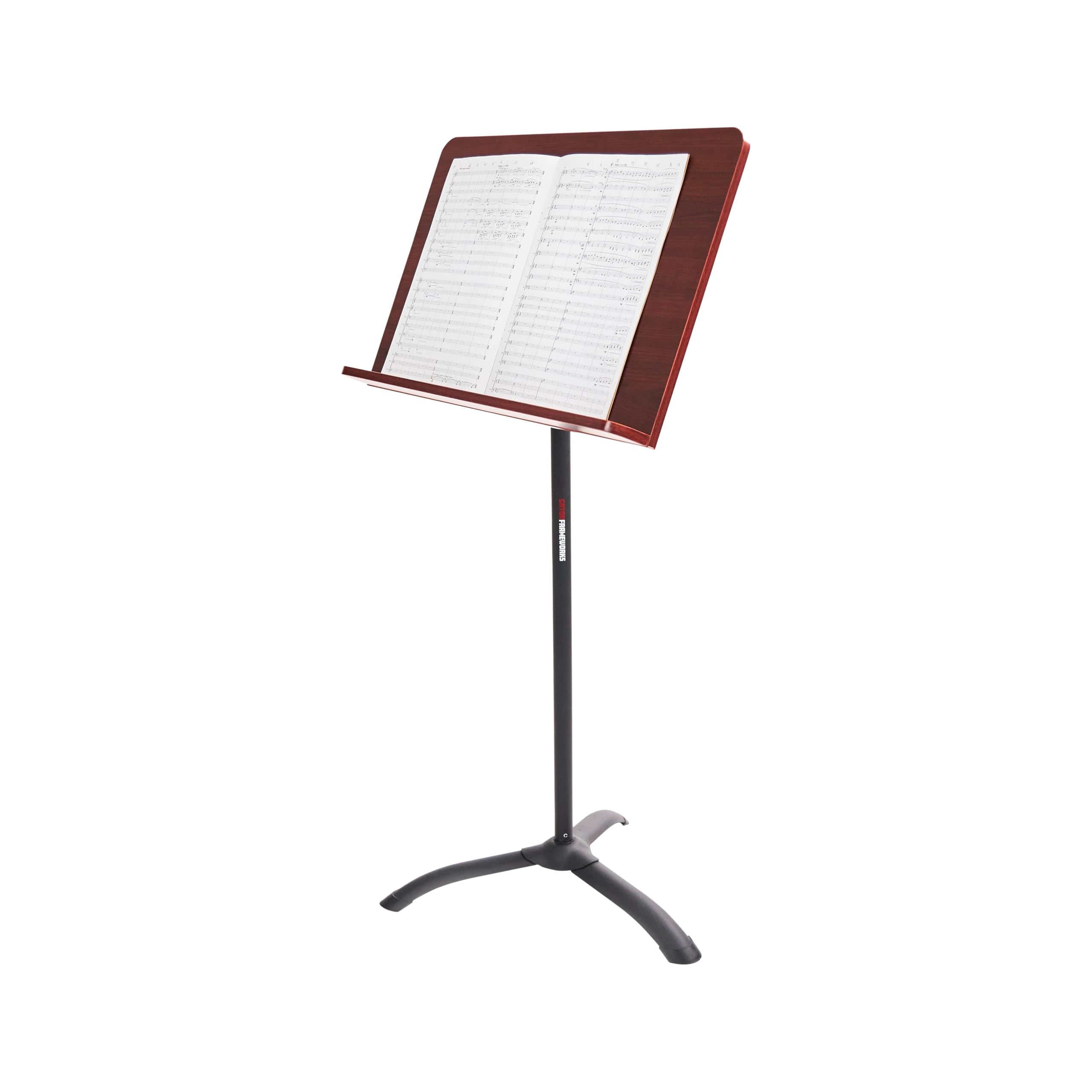 Gator Frameworks GFW-MUS-5000 Professional Wooden Conductor Music Stand - Portable & Adjustable for Orchestras, Choirs, Band Rehearsals & Music Classrooms