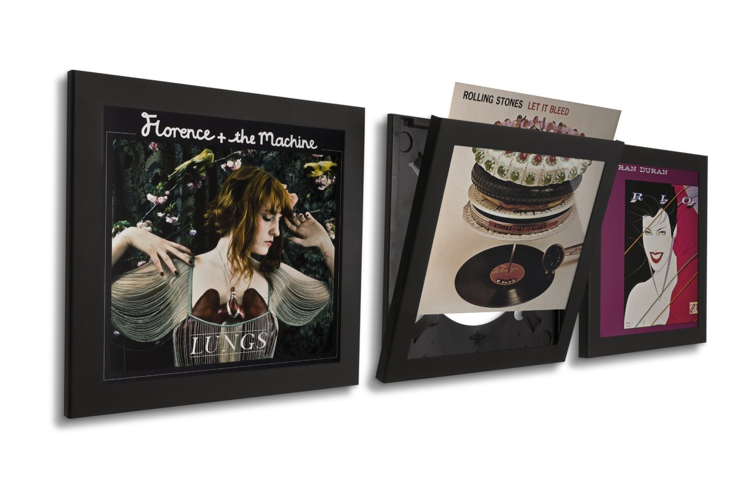 Play & Display Record Frame Triple Pack (Black) - Perfect for Vinyl Record Storage, Wall Decor, and Music Lover Gifts