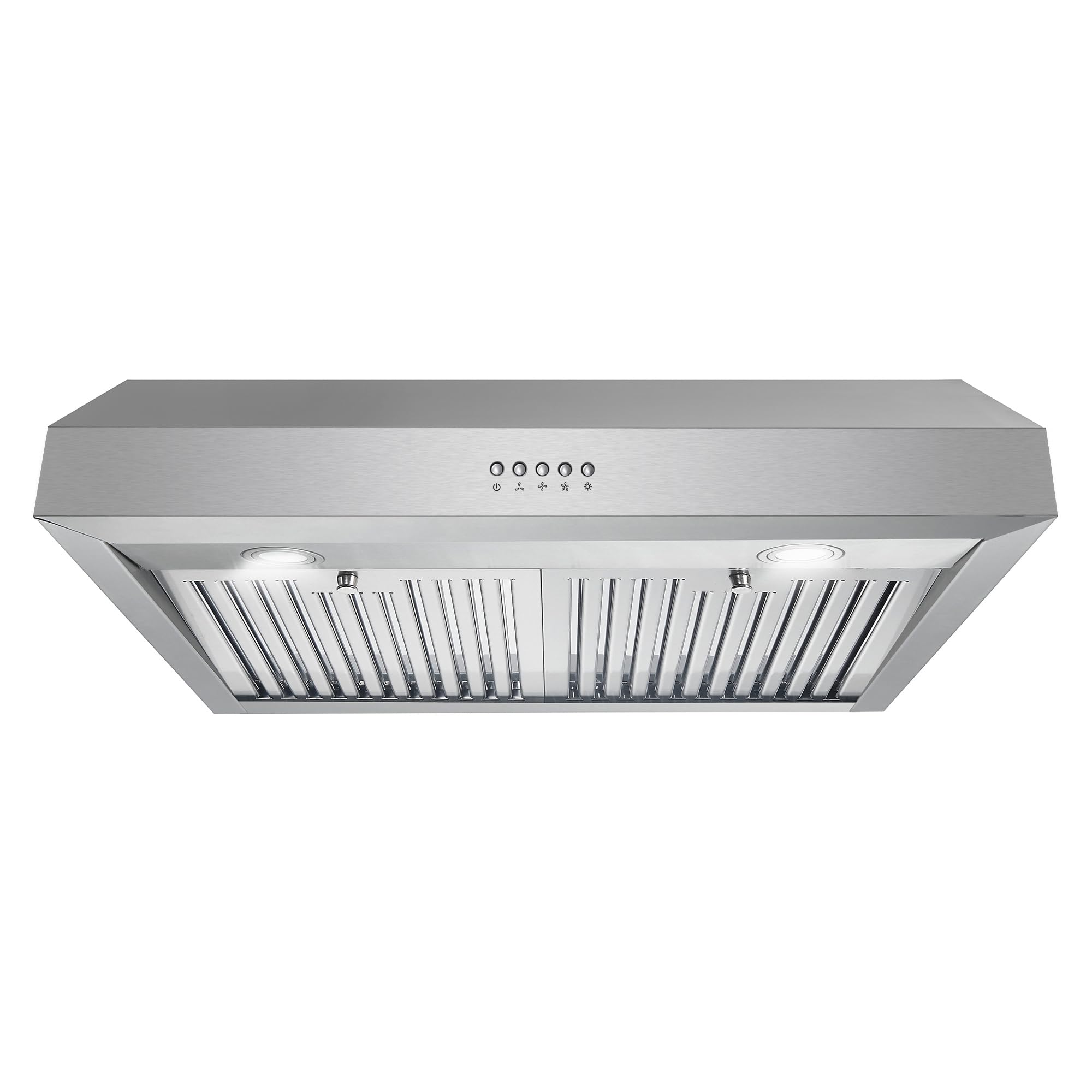 COSMO UC30 30-Inch Stainless Steel Under Cabinet Range Hood - 3-Speed Ducted Kitchen Vent with LED Lights & Permanent Filters - Perfect for Over Stove Ventilation in Modern Kitchens