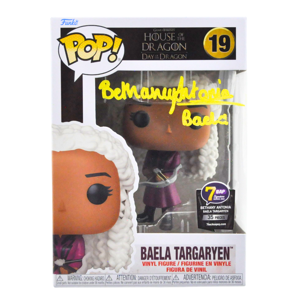 Signature Series Bethany Antonia Signed Pop Vinyl Figure - Baela Targaryen from House of the Dragon Limited Edition 19/35 - Collectible Funko Pop for Game of Thrones Fans & Dragon Series Enthusiasts - Perfect for Display, Gifts, and Pop Culture Collections