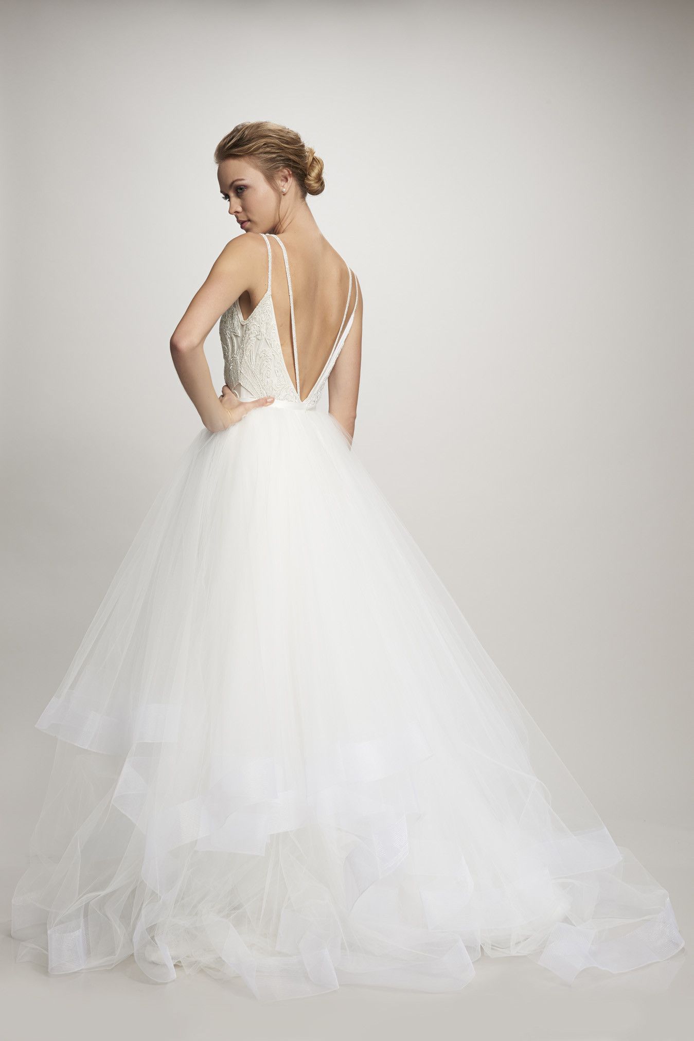 Theia Irina 890219 Elegant Lace Wedding Dress with Long Train - Perfect for Bridal Ceremony, Formal Events & Romantic Photos