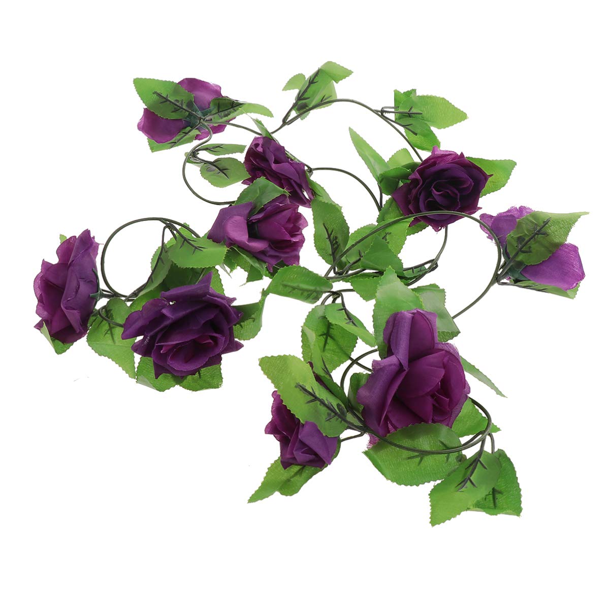 SEWACC Artificial Rose Garland - 2.4M Fake Rose Vine with Rattan for Wedding Arch, Party Decor, Garden Hanging Flowers | Romantic Backdrop, Boho Home Decor, Outdoor Ceremony Decoration