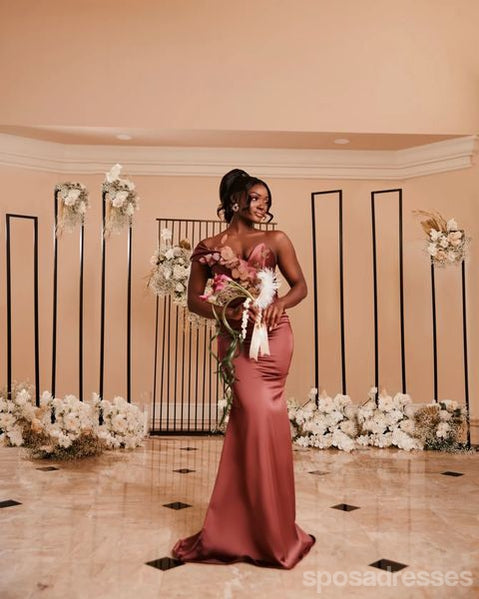 Affordable Dusty Rose Mismatched Mermaid Bridesmaid Dresses - WG1330 | Elegant Formal Gowns for Weddings, Prom & Special Occasions