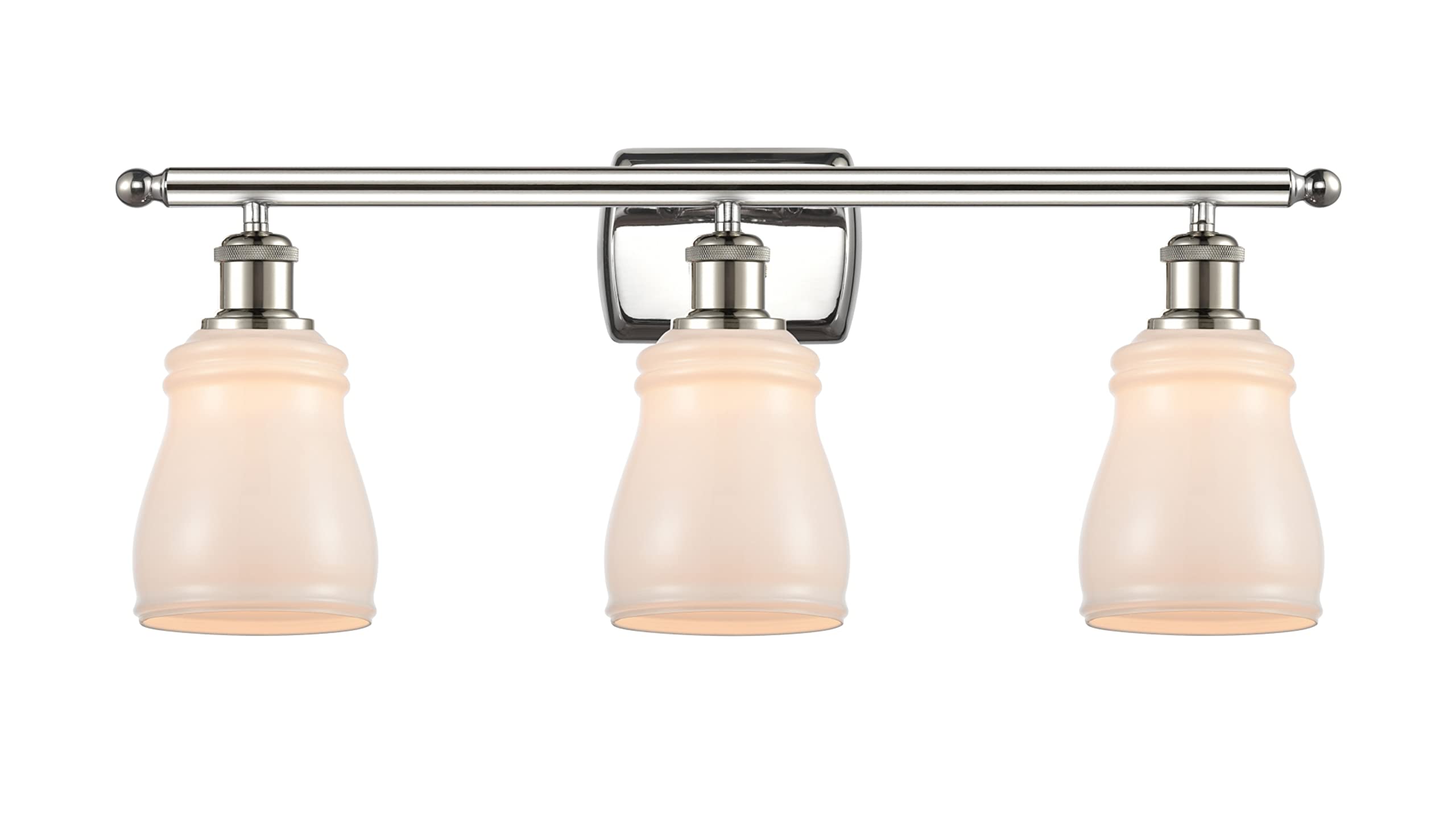 Innovations Lighting Ellery 3-Light Bathroom Vanity Light - Brushed Nickel Finish - Part of Ballston Collection - Perfect for Modern Bathroom & Powder Room Decor