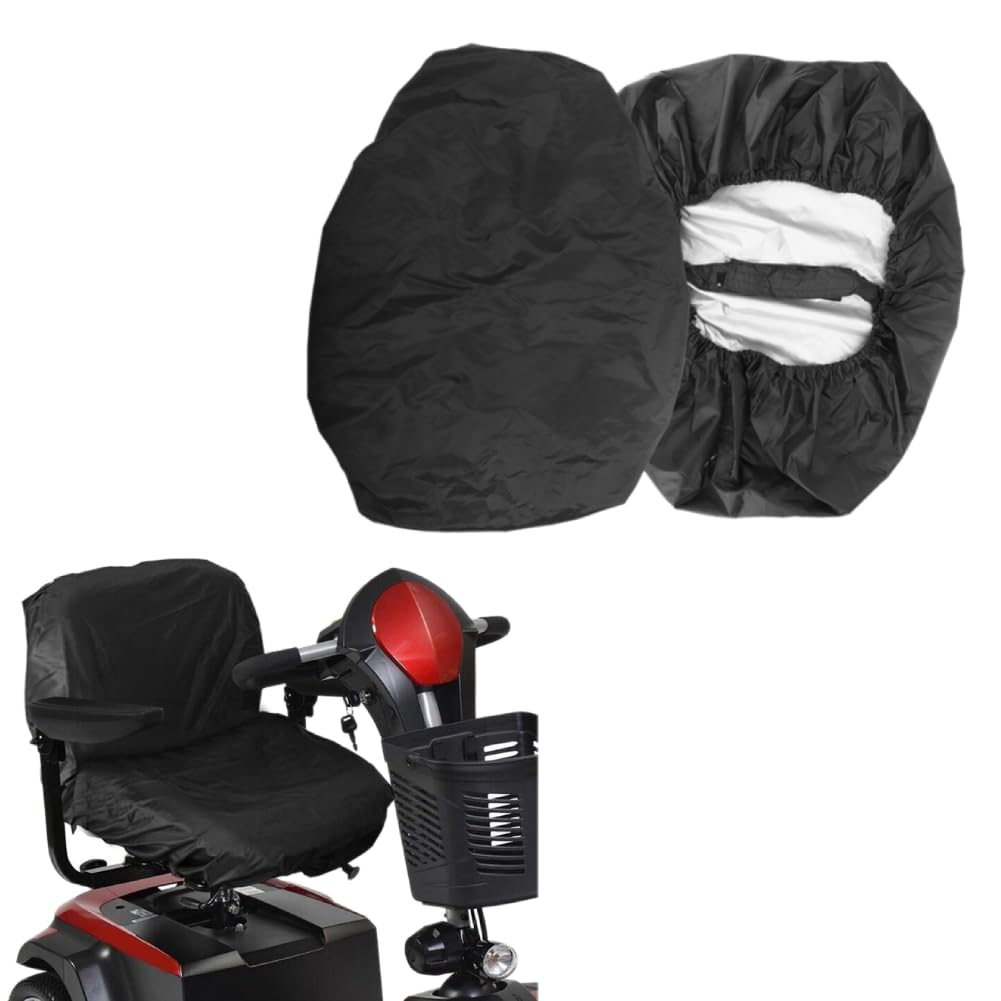 Premium Black Mobility Scooter Seat Cover - Full Back Support Cushion for Electric Wheelchairs & Scooters | Waterproof & Comfortable | Ideal for Seniors, Disabled & Outdoor Use