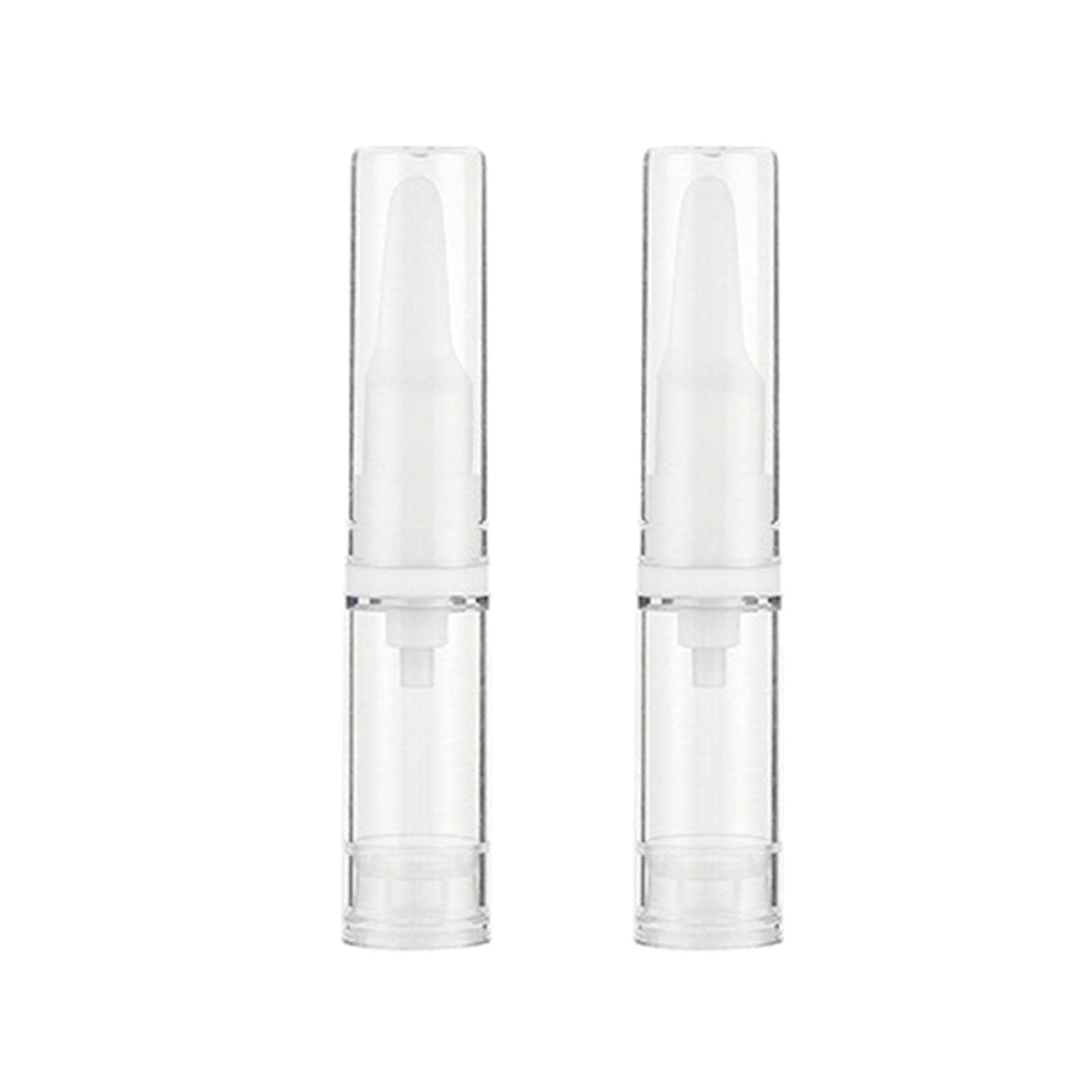 Milageto 2 Pack 10ml Travel Vacuum Pump Bottles - Reusable Airless Lotion Dispenser for Toiletries, Liquids & Skincare - Perfect for Travel, Gym, Makeup & Cosmetics Storage