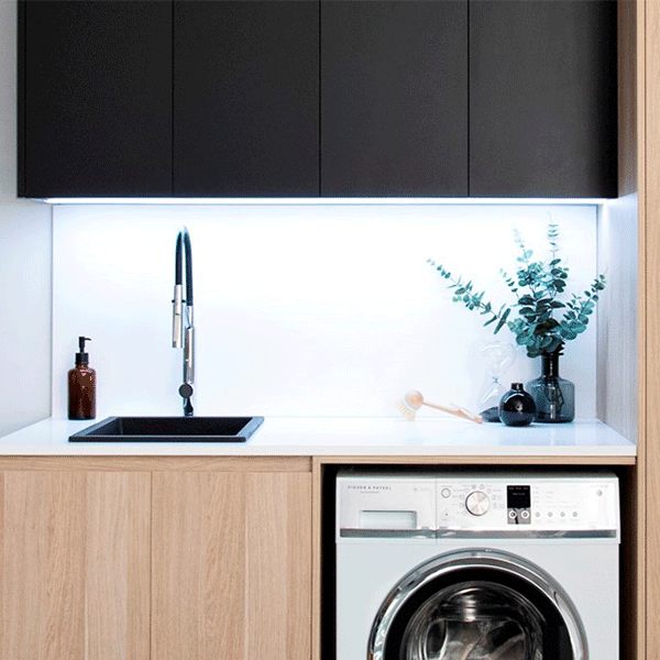 ADP Laundry LED Light Strip Kit - Waterproof Under Cabinet Lighting for Laundry Room, Closet, and Utility Spaces - Easy Installation & Bright Illumination