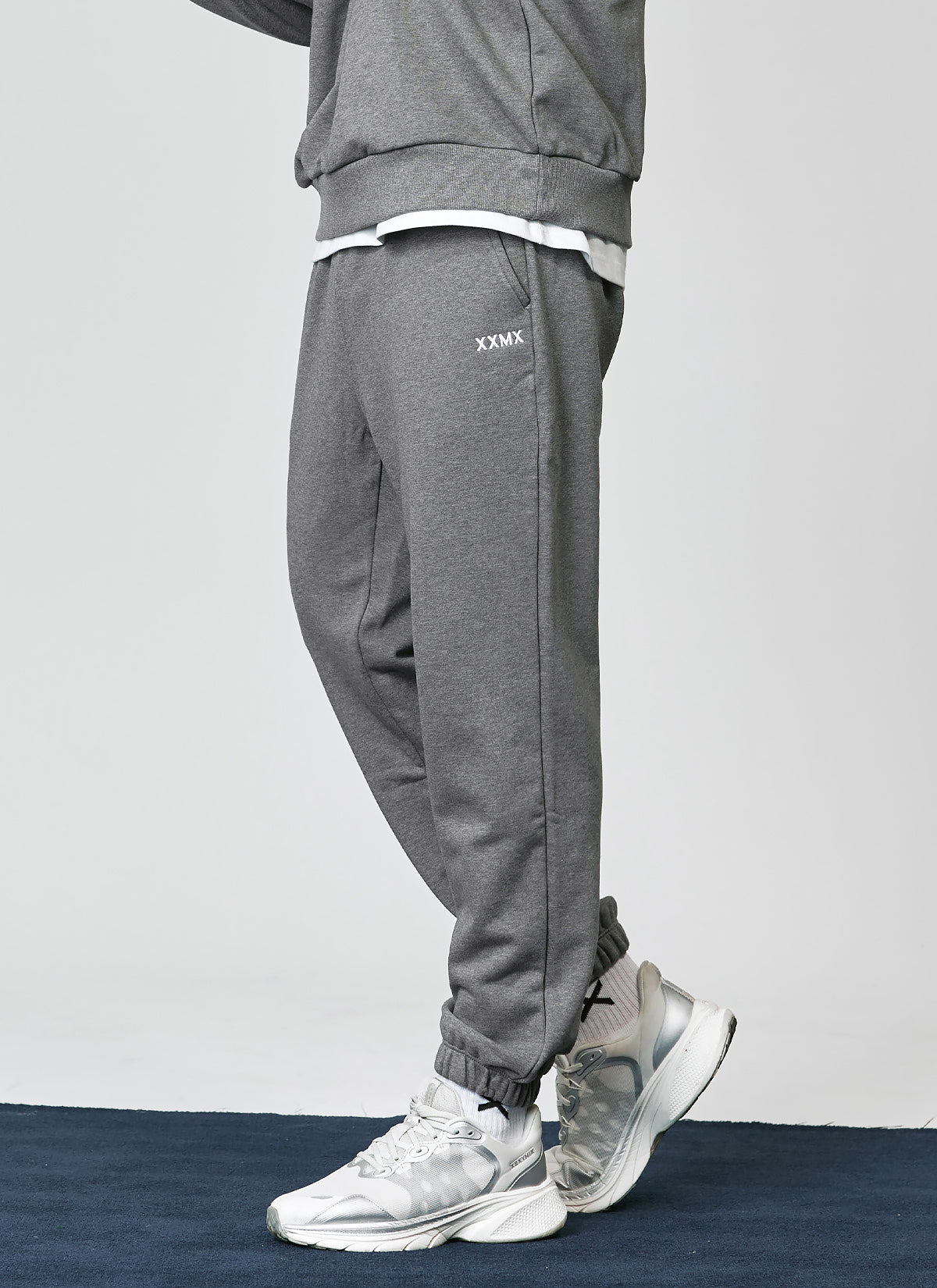 French Terry Loose Fit Jogger Pants for Men - Comfortable Casual Sweatpants with Elastic Waist & Pockets - Perfect for Lounge, Workout & Travel