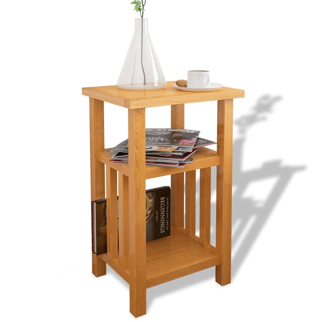 Solid Oak Wood Coffee Table - 10.6