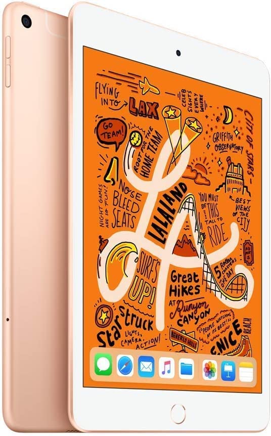 Apple iPad Mini 5th Generation (Wi-Fi + Cellular, 256GB) - Gold (Renewed) | Portable Tablet for Work, Travel & Entertainment | Fast A12 Bionic Chip, Retina Display & 10-Hour Battery Life