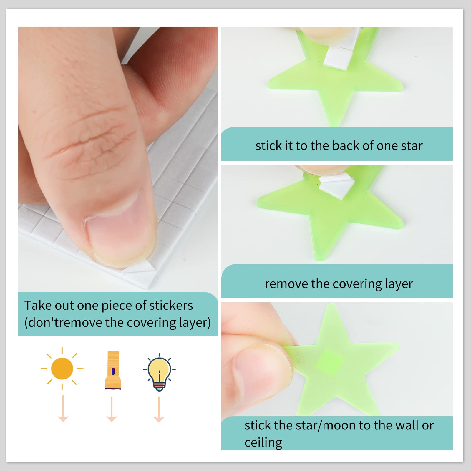 213 PCS Glow in the Dark Stars and Heart Wall Stickers - Self-Adhesive Ceiling Decals for Kids Bedroom, Nursery, Romantic Bedroom Decor - Perfect for Night Light, Birthday Gifts & Home Decoration