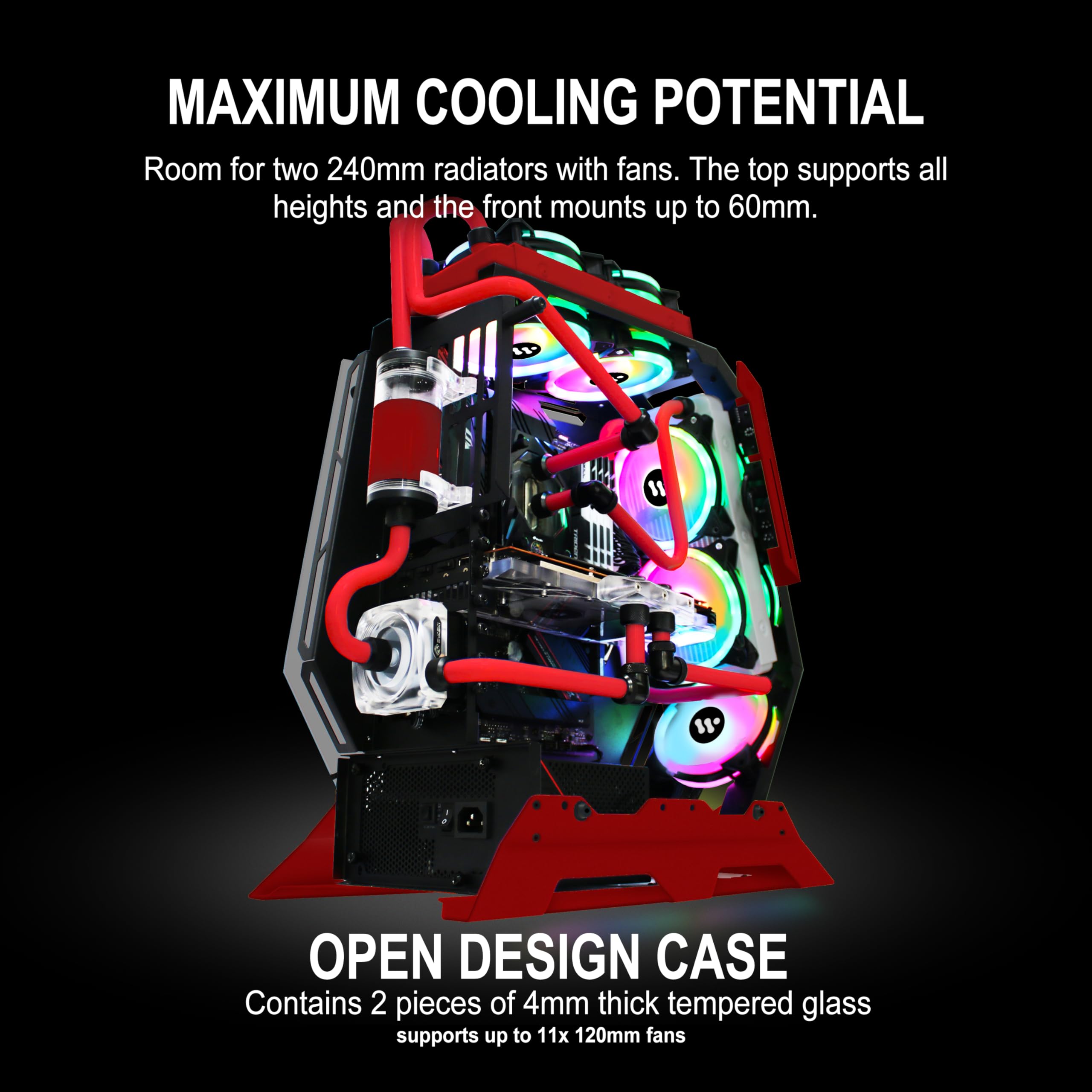 KEDIERS ATX Mid Tower Gaming PC Case - Tempered Glass Side Panel, 7 RGB Fans, High Airflow Design for Optimal Cooling | Perfect for Gaming Rigs, Workstations & Custom Builds