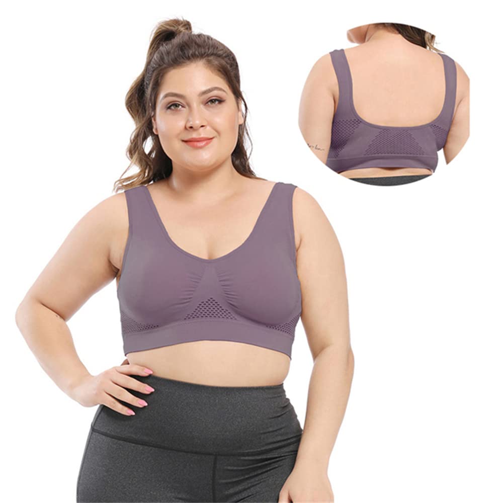 2022 Summer Women's Breathable Cool Lift Up Air Bra - Seamless Air Permeable Comfort Bra with Removable Pads for Yoga, Running & Daily Wear