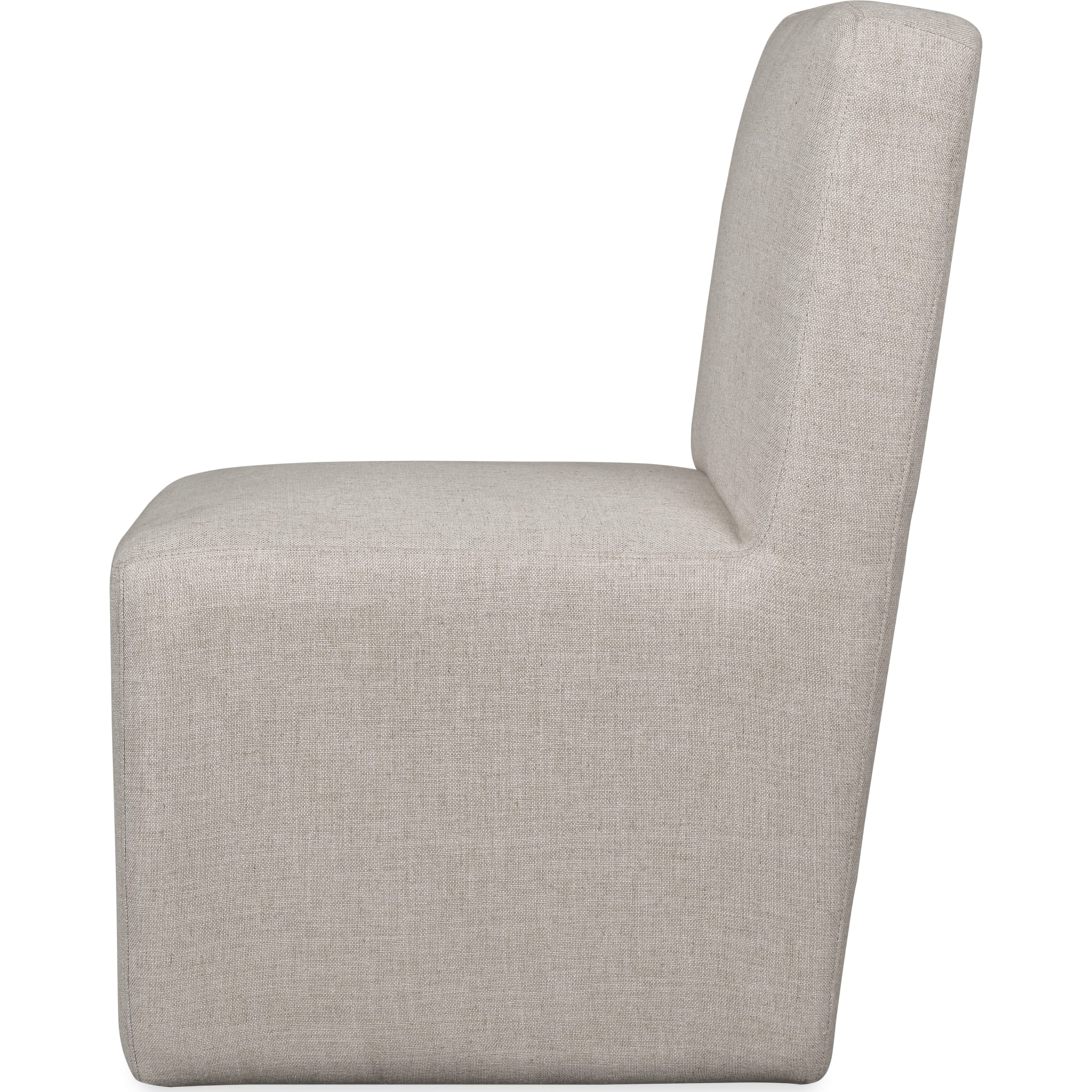 Liv Fully Upholstered Dining Chair in Natural Linen - Comfortable Modern Kitchen & Dining Room Furniture for Home, Restaurant & Office Use