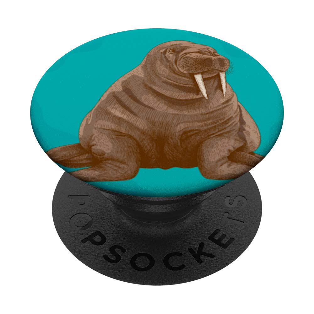 Walrus Watercolor PopSockets PopGrip - Interchangeable Phone & Tablet Stand with Grip | Perfect for Travel, Work & Everyday Use