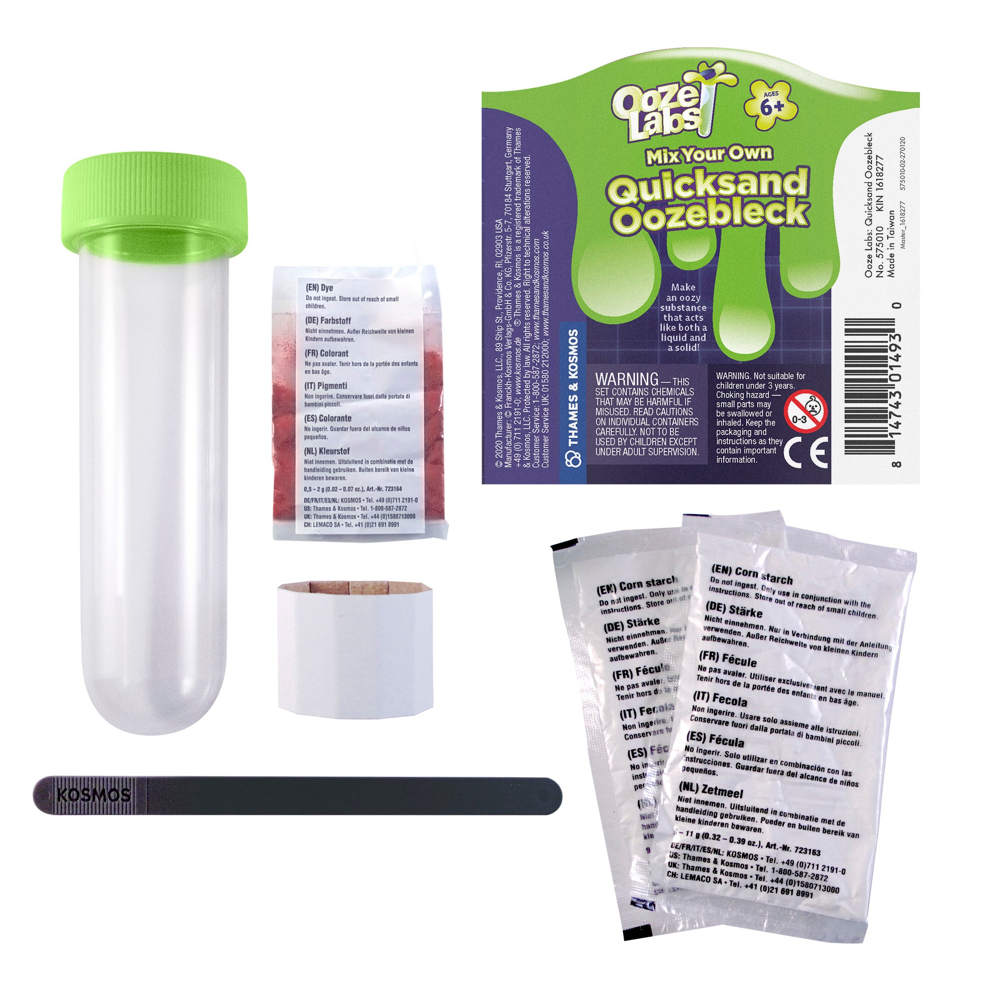 Ooze Labs 10: Quicksand Oozebleck Science Kit - 6 Pack Bundle for Kids STEM Learning & Sensory Play | Perfect for Science Experiments, Classroom Activities & Stress Relief