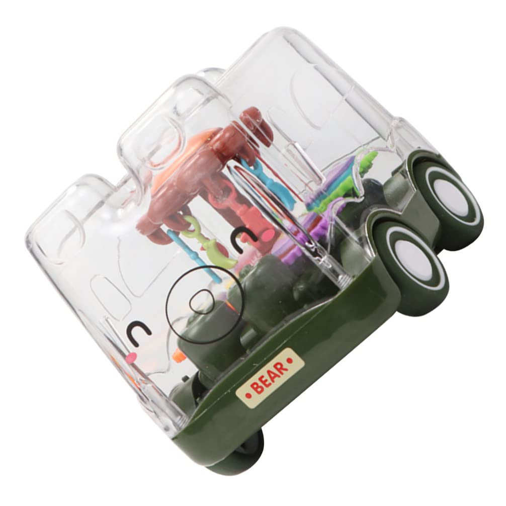 Transparent Bump & Go Car Toy with Moving Gears for Kids - Interactive Push Vehicle for Boys & Girls Playtime