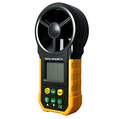 Digital Anemometer Handheld - Portable Wind Speed Meter for Air Flow Velocity, CFM Measurement - Perfect for HVAC, Weather Monitoring, Drone Flying & Outdoor Activities