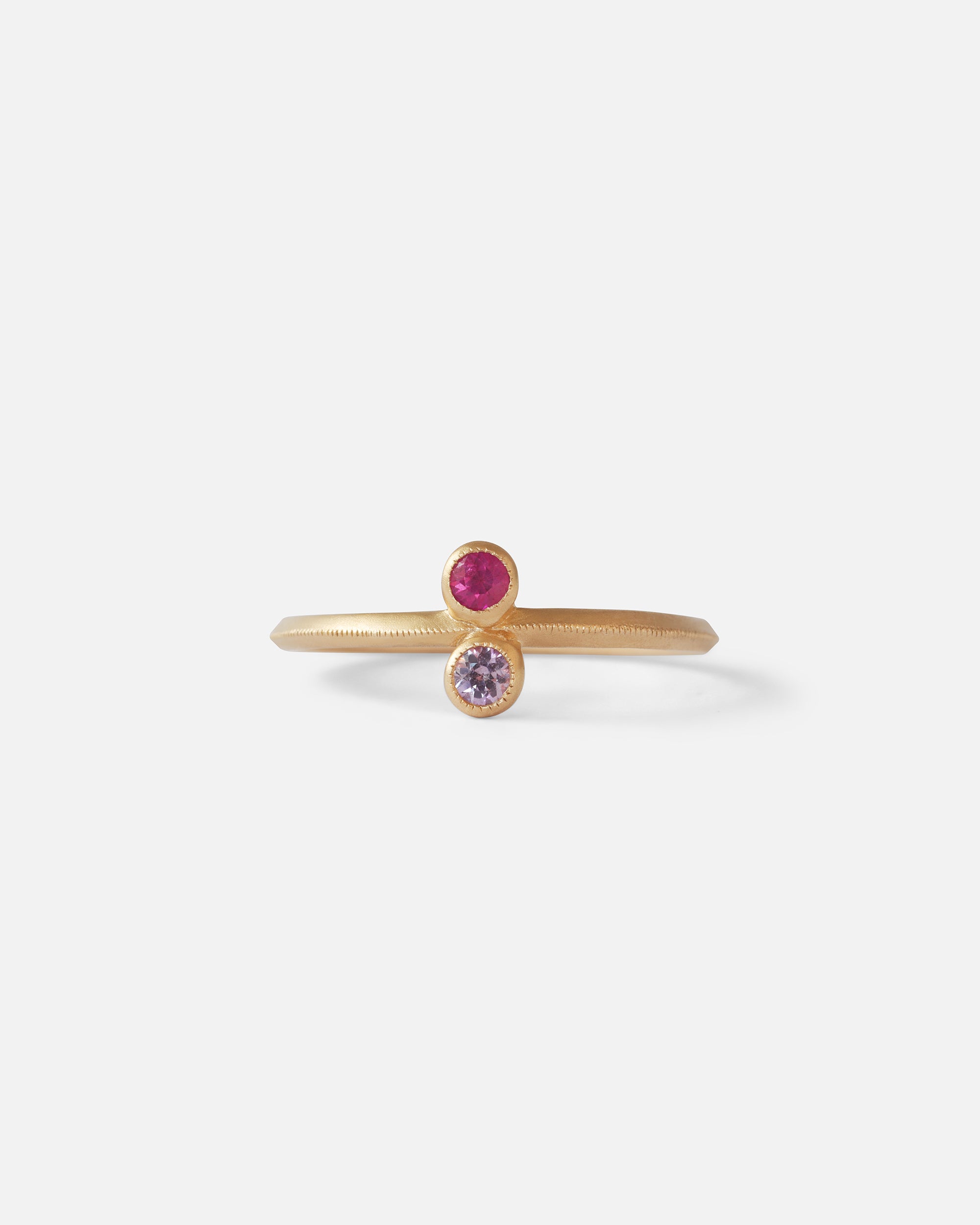 Exquisite Toi et Moi Ring with Genuine Ruby & Pink Sapphire - Vintage Inspired Two Stone Engagement Ring for Women - Perfect for Anniversaries, Proposals & Romantic Occasions