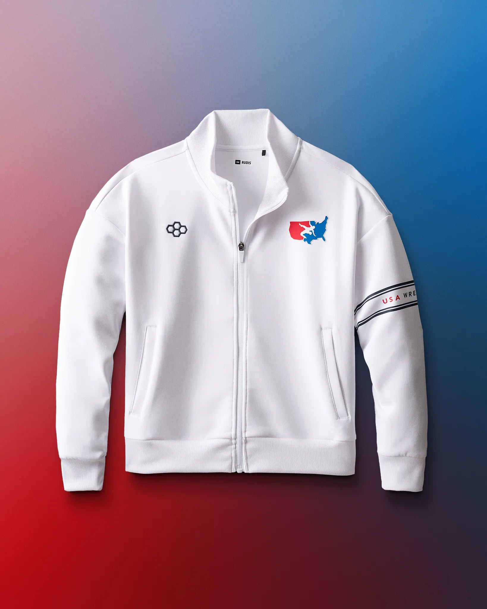 VIK USA Wrestling Chronicle Women's Elite Jacket - White | Performance Training & Competition Jacket for Female Wrestlers