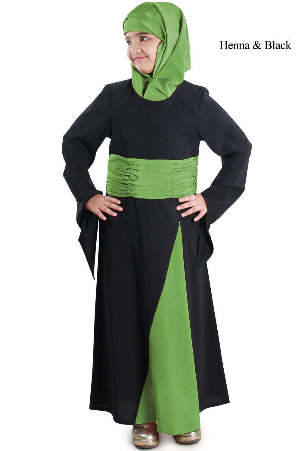 Anwara Girls Islamic Abaya Dress for Kids - Modest Prayer Outfit for School & Special Occasions