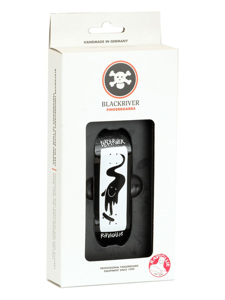 Blackriver Fingerboard Deck - Smiling River Design | Professional Finger Skateboard for Tricks & Stunts | Perfect for Skateboard Enthusiasts & Collectors | Great for Indoor Practice & Office Fun