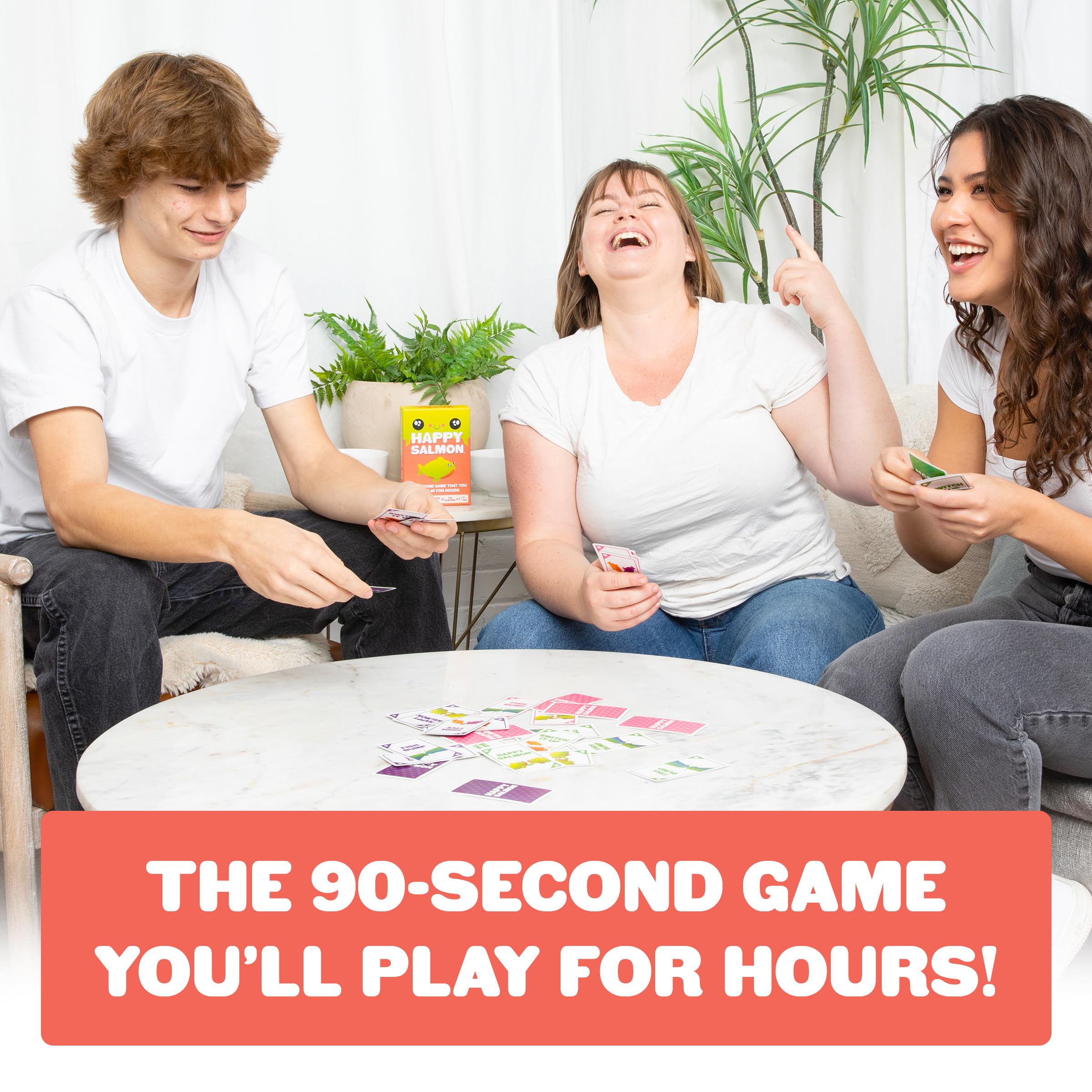 Happy Salmon by Exploding Kittens - Fast-Paced Family Card Game for Adults, Teens & Kids - Perfect for Parties, Game Nights & Classroom Activities