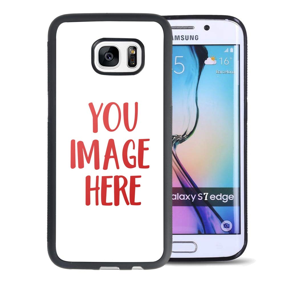 Custom Samsung Galaxy S7 Edge Case - Shockproof Black TPU Silicone Protective Cover | Durable Square Design for Everyday Use, Travel & Outdoor Activities